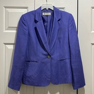 Tahari lavender linen blazer